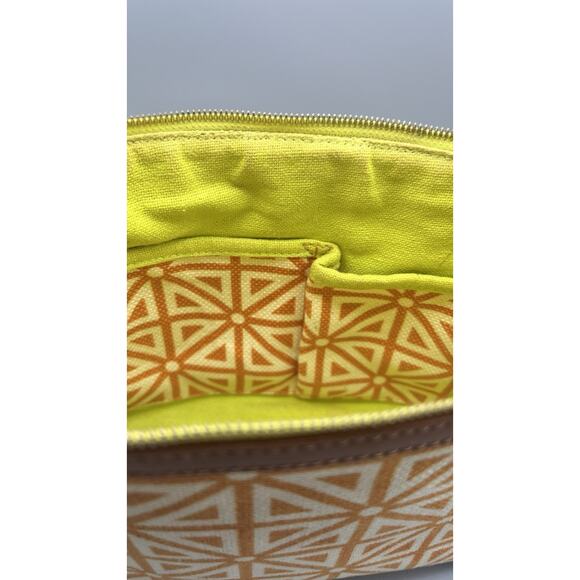 Spartina 449 Daufuskie Island orange Geometric Linen Shoulder Small-Med Bag - Picture 11 of 15